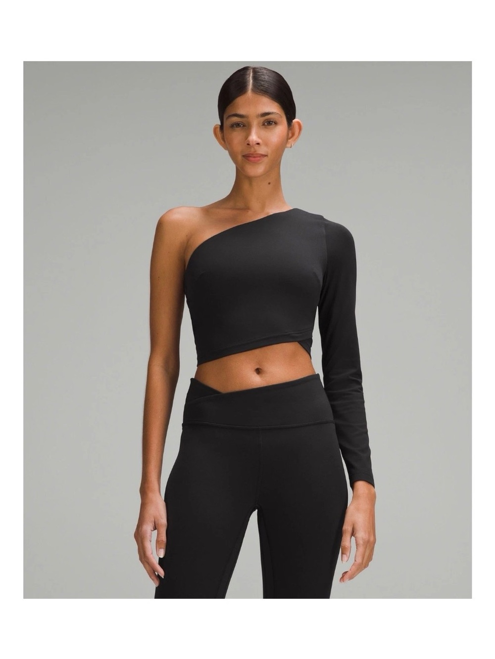 Lululemon NWT Align Asymmetrical Long Sleeve Shirt Black • Size 4